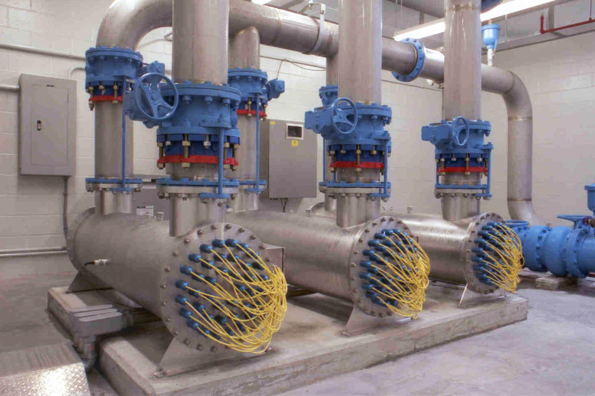 Pumps in the water treatment facility