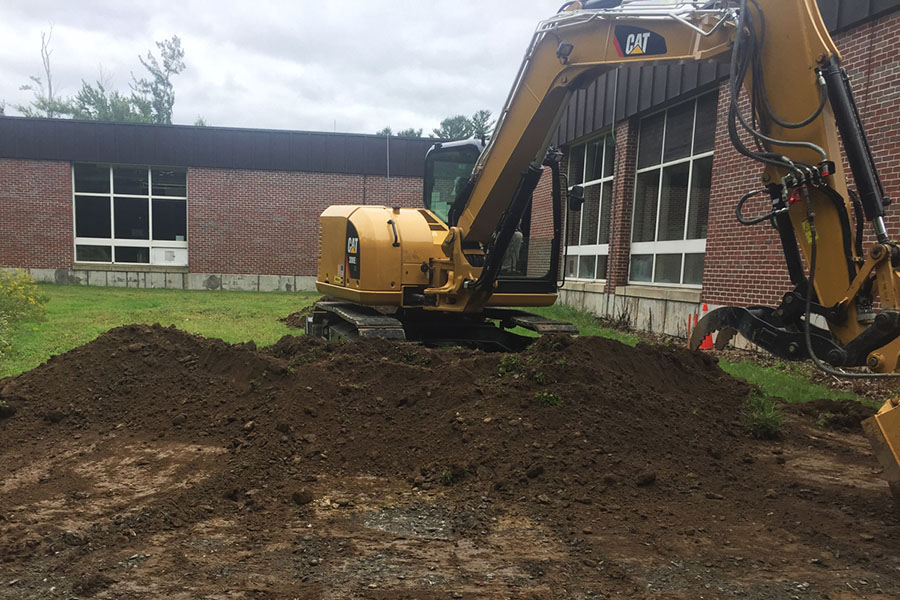 Excavating the area for the new Liquid Oxygen Filtration system
