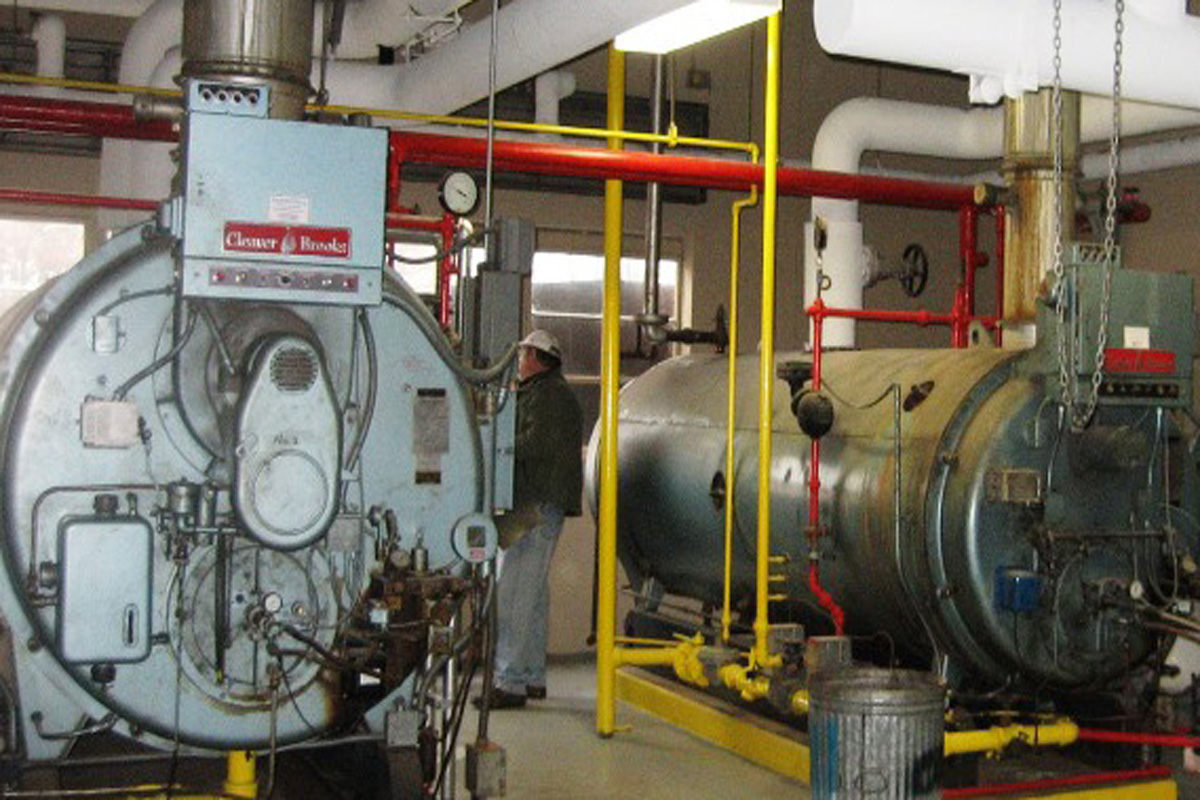 Two boilers at the Westover Air Force Base