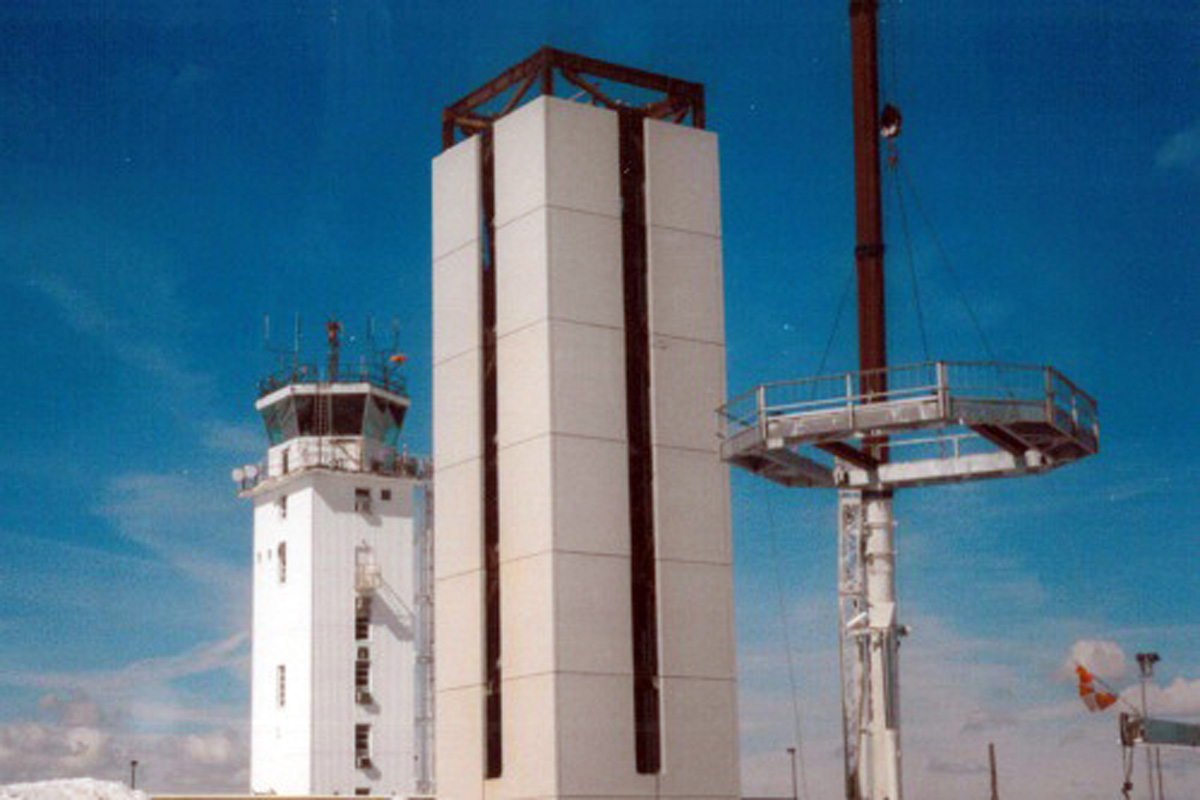 The finished control tower facility