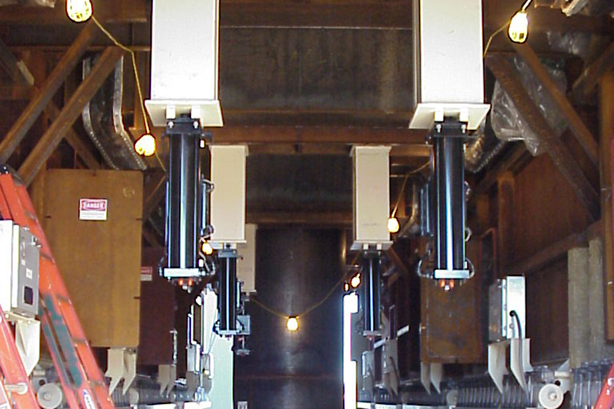 Interior of the system with some of the new equipment installed