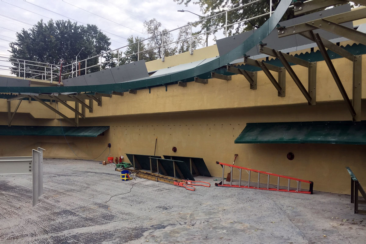 Clarifier drained and ready for work to begin