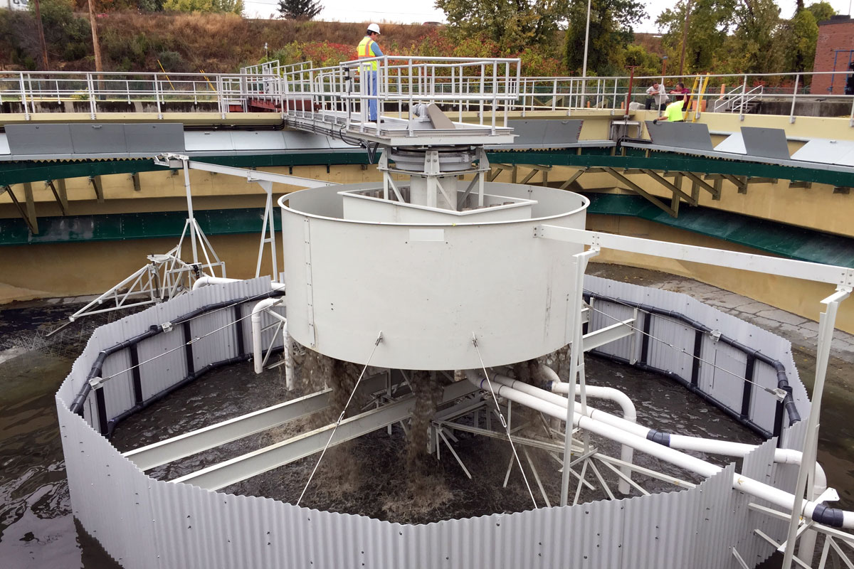 Repair work on the clarifier progressing