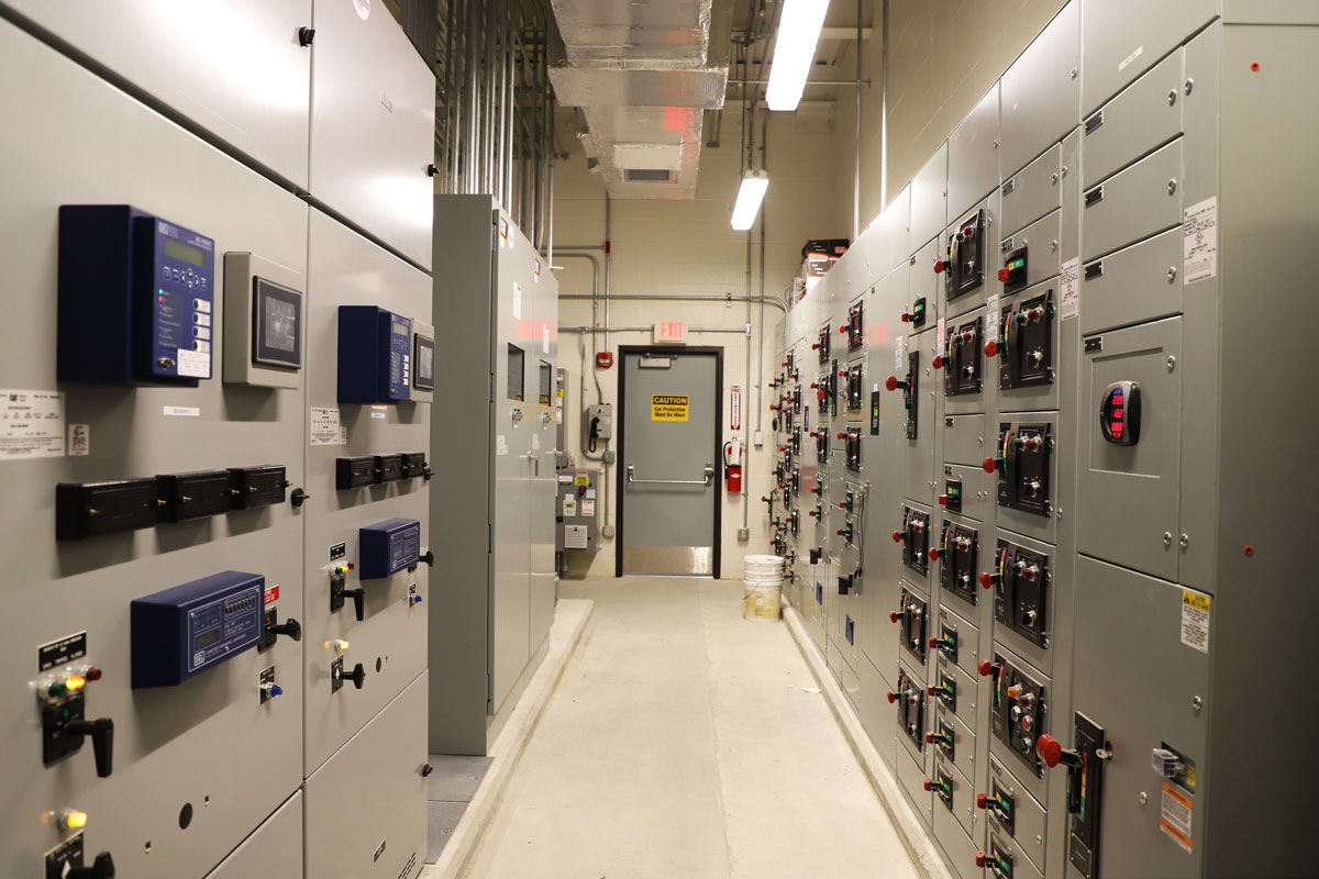 A sophisticated instrumentation system is used to monitor and control the waste-to-energy facility