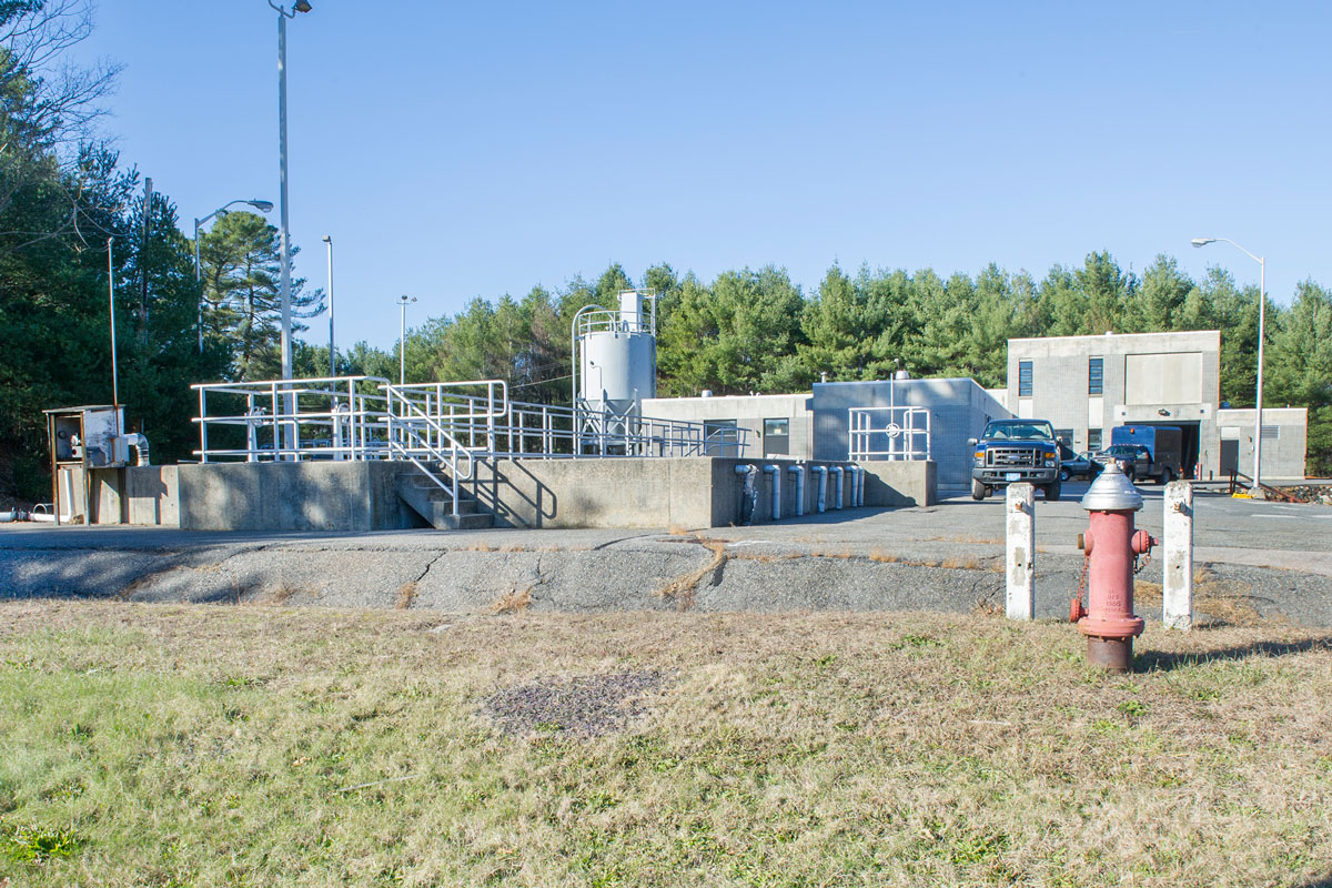 View of the Hopedale wastewater treatment facility during pre-construction walk-through