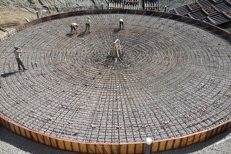 Creating the base for one of the two anaerobic digesters