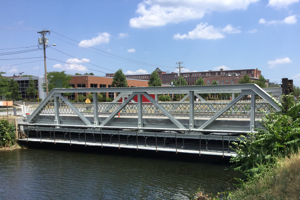 The finished bridge from the side