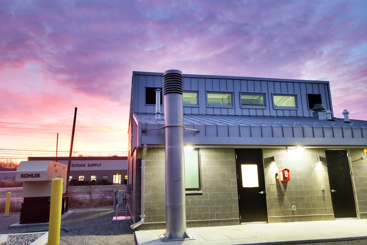 The completed Graf Road Pump Station ready for operation