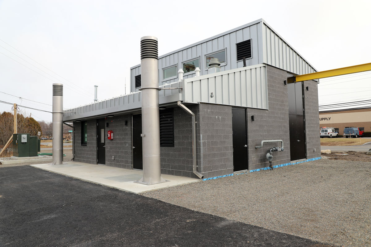 The completed Graf Road Pump Station in Newburyport, MA