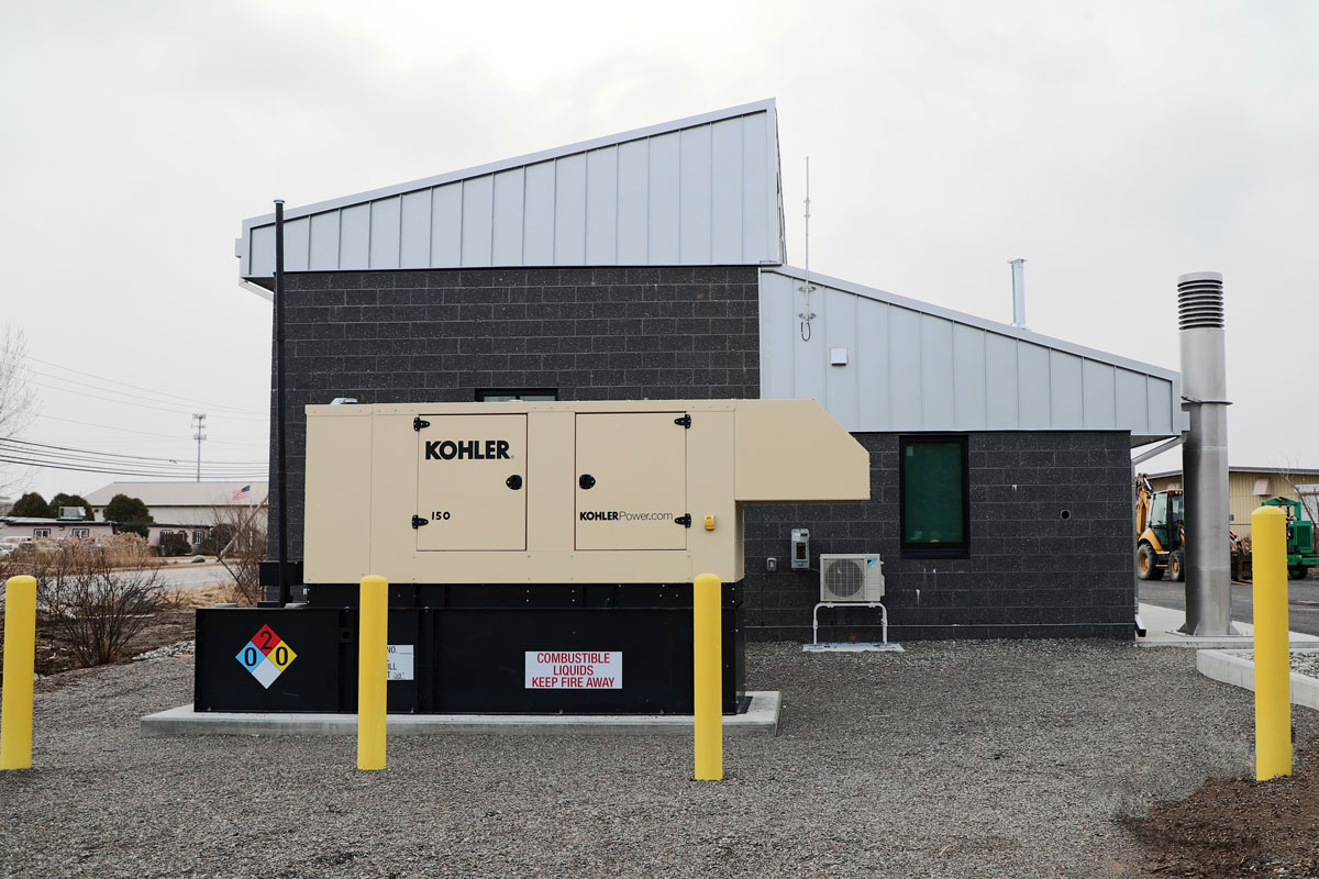 The emergency generator for the Graf Road Pump Station