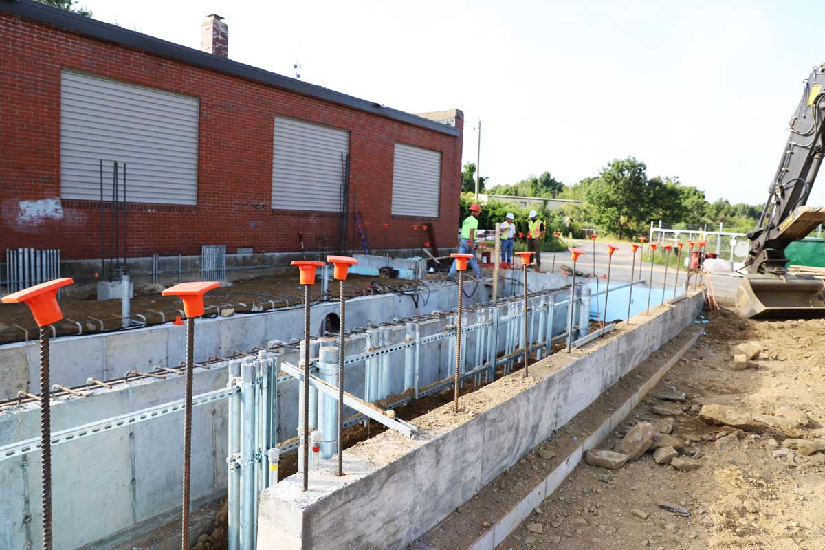 Creating the foundation of the new pump station