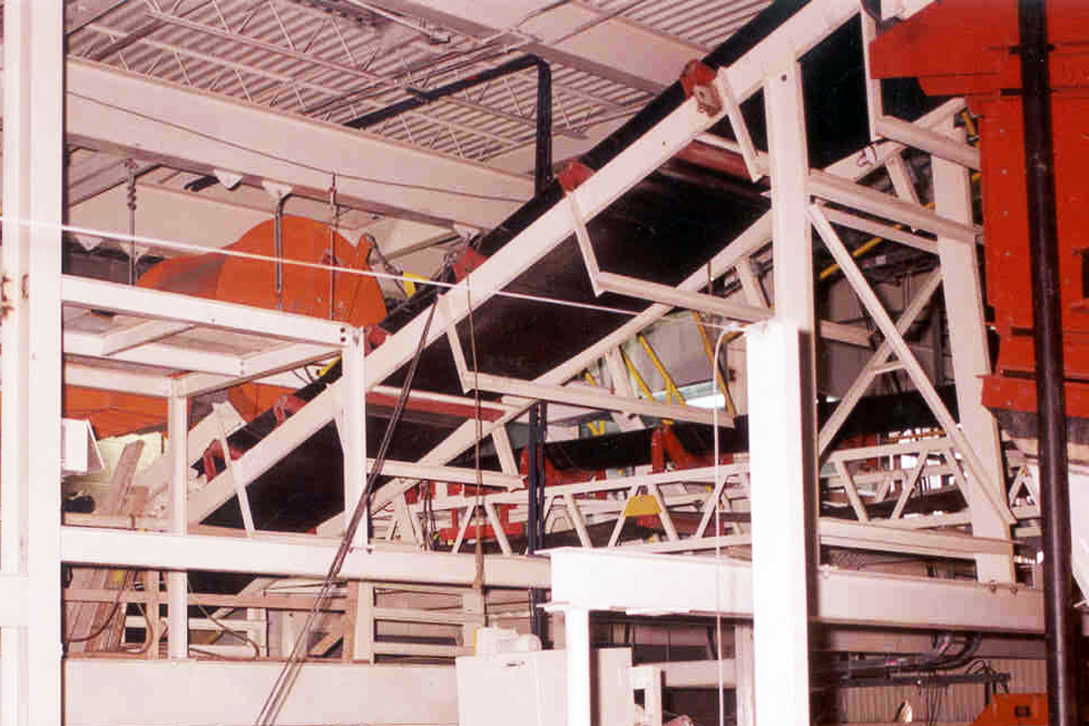 Closeup of conveyor