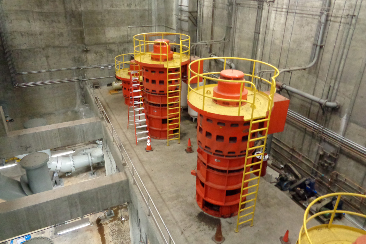 Inside the Riverside Pump Station at the Greater Lawrence Sanitary District