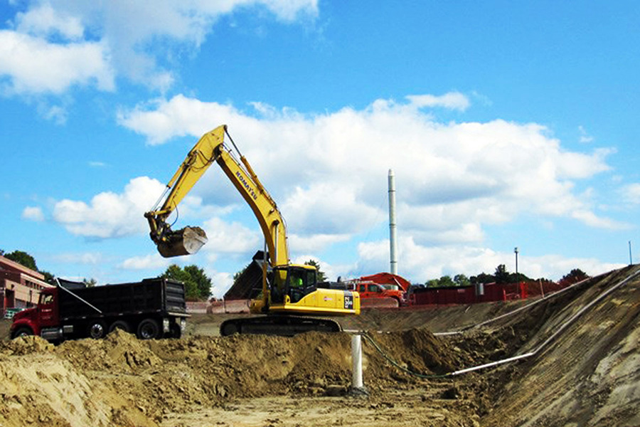 Excavation for the compost (photovoltaic) building at the Westborough, MA WWTP