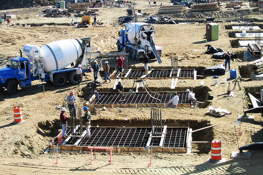 Laying the foundation for the new facility