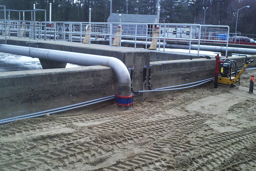 New outside piping for the pump station energy efficiency upgrades