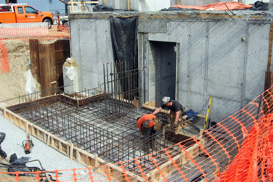 Constructing the foundation of the new aerated grit removal building