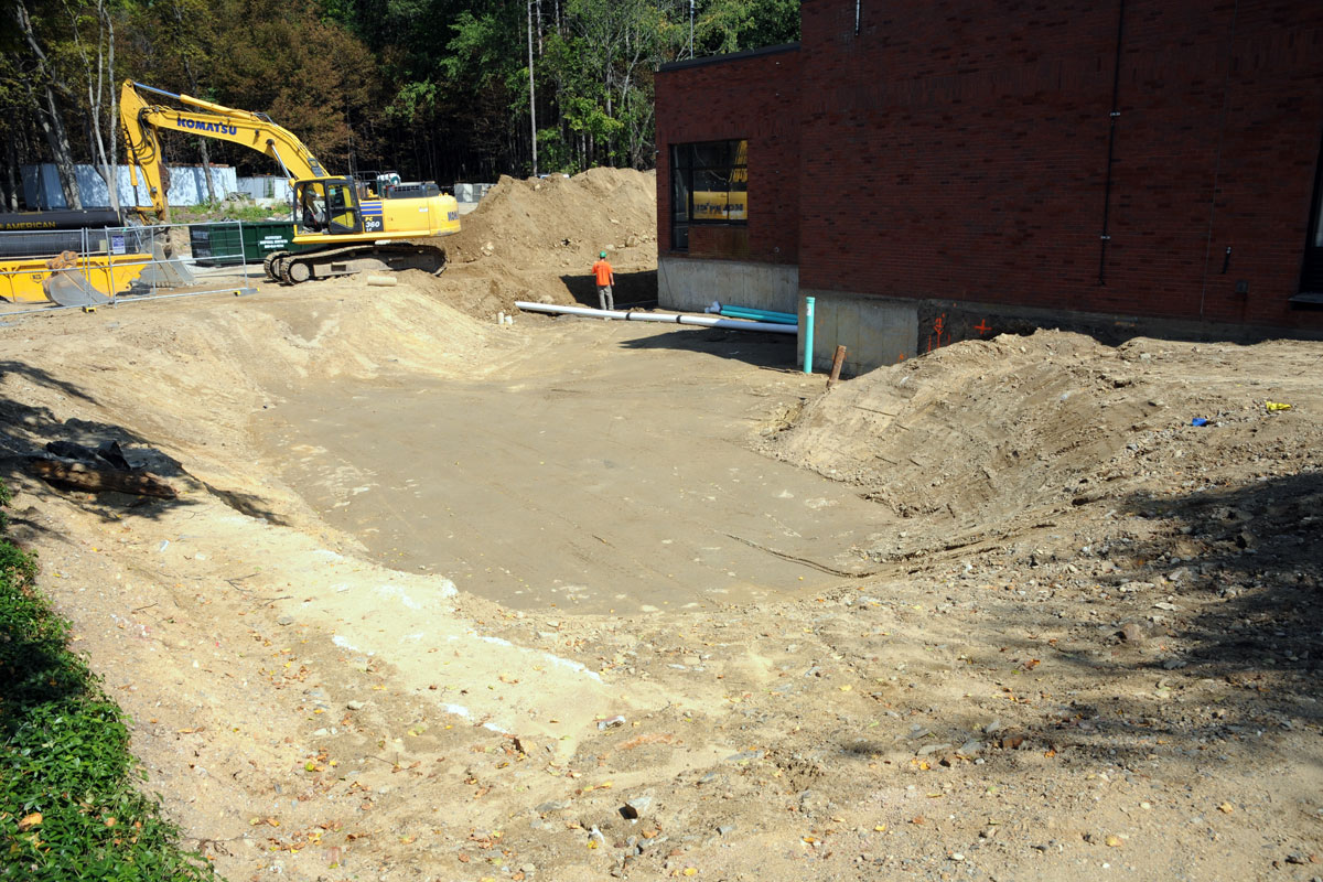 Excavation for the new water treatment building