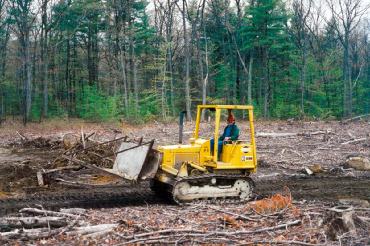 Clearing the land for the new water treatment plant