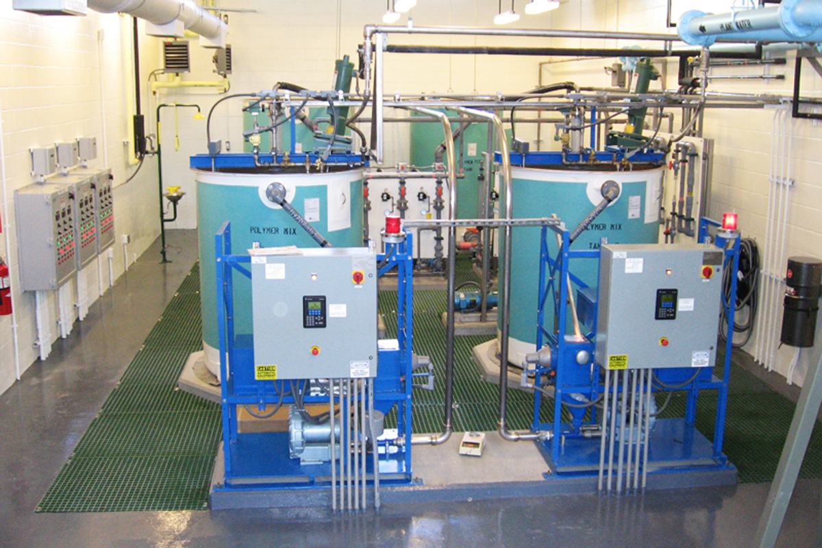 Controls and disinfection equipment in the new influent pump station