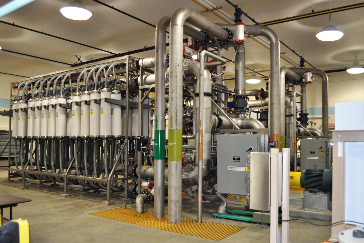 Membrane Filtration System at the Baldwin Pond water treatment plant