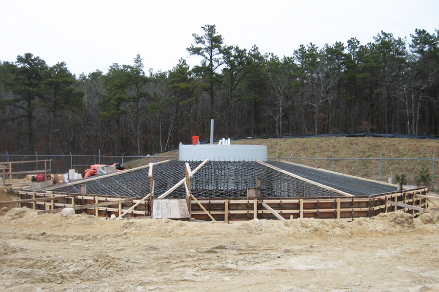 Framing for a One-of-a-kind foundation for a 1.5 MW wind turbine