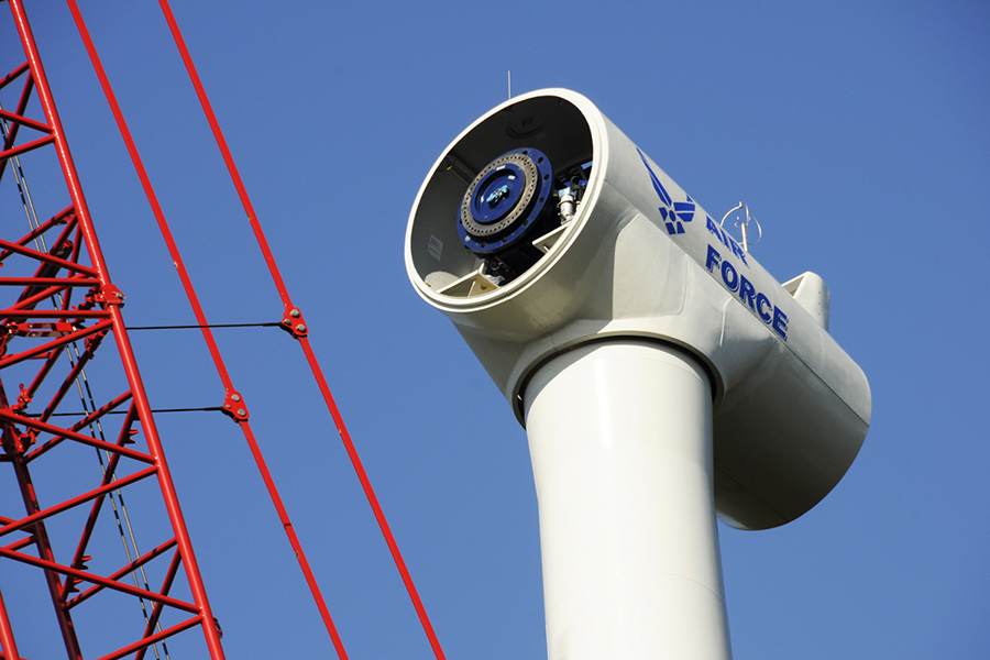 Turbine in place, ready for blades