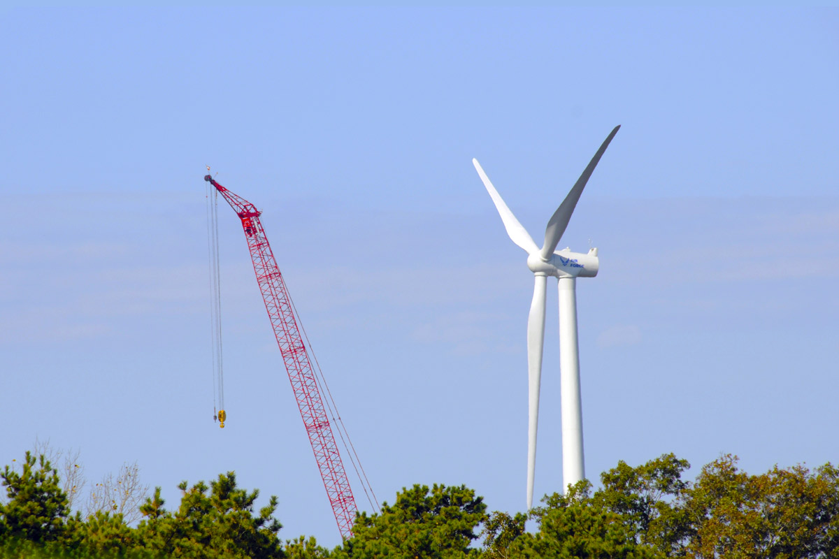 Turbine complete and ready to produce electricity